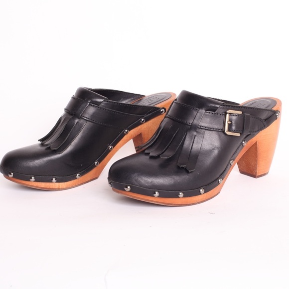 SOLD Madewell 1937 Wood Clogs Leather Kiltie US 8 - Picture 5 of 8